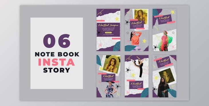 Download Paper Notebook Theme Instagram Stories (Videohive 38587113) - AE Project