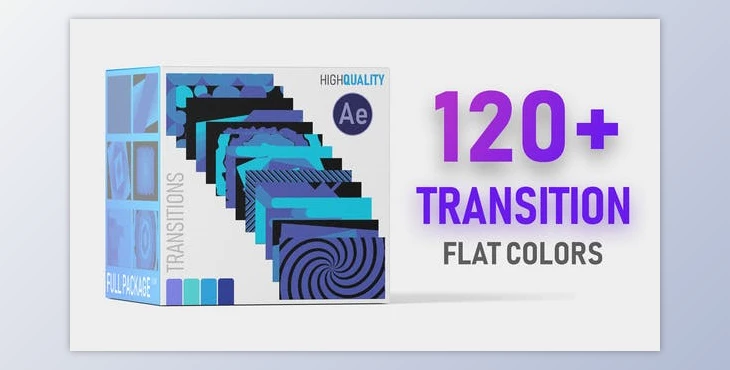 Download Flat Color Transition Pack HD (Videohive 38775508) - AE Project