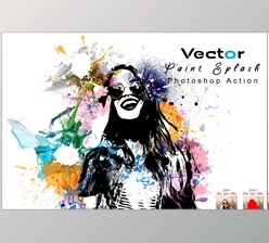 Download Vector Paint Splash Photoshop Action CreativeMarket - 7413816