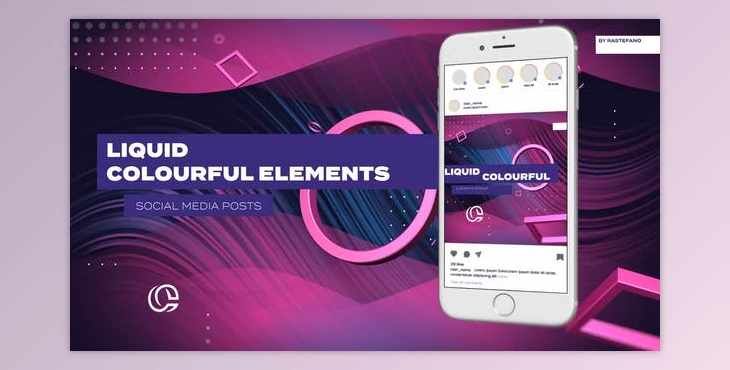 Download Liquid and Colourful Elements Posts (Videohive 38710528)
