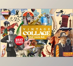 Download Vintage Collage Kit 2837+ Elements – CreativeMarket - 6685351