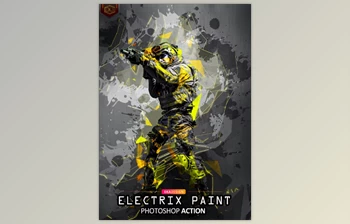 Download Electrix Paint Photoshop <span class='badge badge-warning'>Action</span> GraphicRiver - 38423869