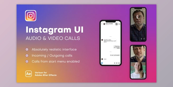 Download Instagram UI – Audio & Video Calls (Videohive 38700811) - AE Project