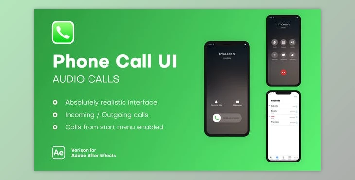 Download Phone Call UI – Audio Calls (Videohive 38930322) - AE Project