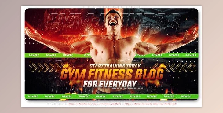 Download Gym Fitness Blog Opener (Videohive 38972747) - AE Project