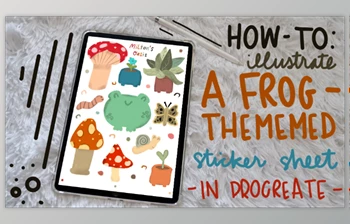 Download How To Illustrate A Frog-Themed Sticker <span class='badge badge-warning'>Sheet</span> In Procreate