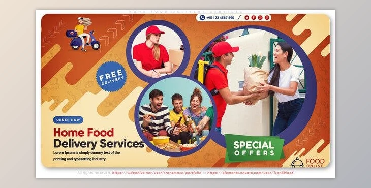 Download Home Food Delivery Services (Videohive 38972825) - AE Project