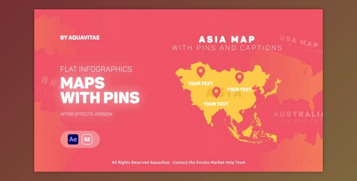 Download Flat Infographics Maps (Videohive 38965506) - AE Project