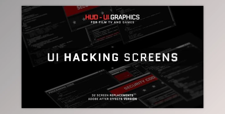 Download HUD - UI Hacking Screens (Videohive 36234921) - AE Project
