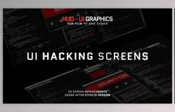 Download HUD - UI Hacking <span class='badge badge-warning'>Screens</span> (Videohive 36234921) - AE Project