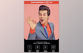 Download Cartoonize 3 Photoshop <span class='badge badge-warning'>Action</span> GraphicRiver - 38885011