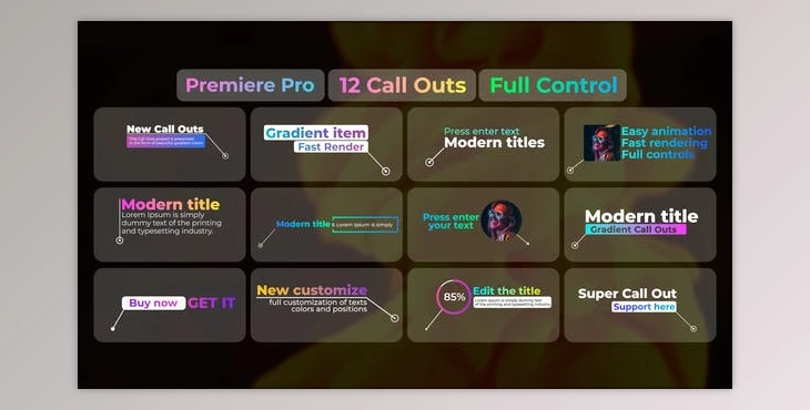 Download Gradient Call Outs | Premiere Pro (Videohive 38803296) - PR Project