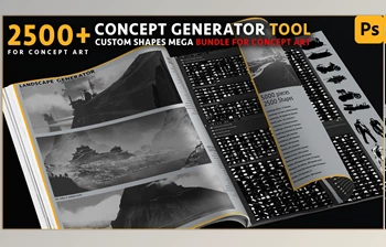 Download Artstation – Concept Generator Tool [Custom shape <span class='badge badge-warning'>Mega</span> BUNDLE – 5200 pieces ] [Photoshop]
