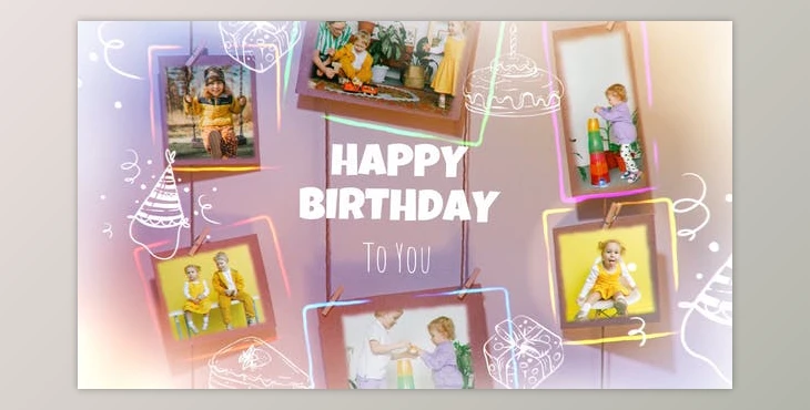 Download Happy Birthday Photo Frames (Videohive 32068436)