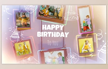 Download <span class='badge badge-warning'>Happy</span> Birthday Photo Frames (Videohive 32068436)