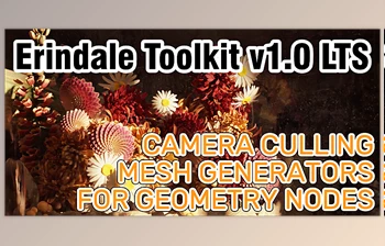 Download <span class='badge badge-warning'>Blender</span> <span class='badge badge-warning'>Market</span> – Erindale Toolkit – Advanced Geometry Nodes Groups v3.3