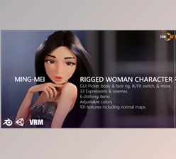 Download ArtStation – Ming-Mei Rigged Character