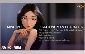 Download ArtStation – Ming-Mei Rigged <span class='badge badge-warning'>Character</span>