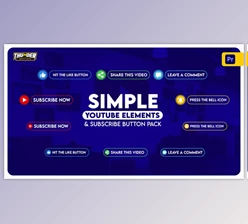 Download Simple YouTube Elements And Subscribe Button Pack (Videohive 36153588)