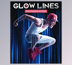 Download Glow Lines Photoshop Action