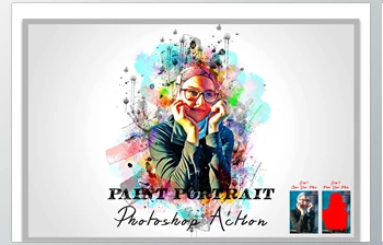 Download Paint Portrait Photoshop <span class='badge badge-warning'>Action</span> CreativeMarket - 7470554