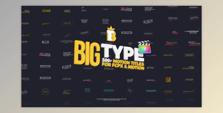 Download Videohive Big Type | 300 titles for FCPX 27096182