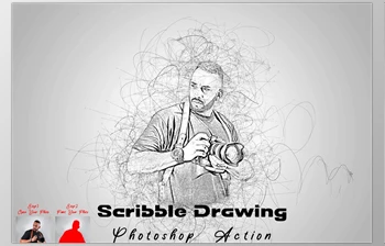 Download Scribble <span class='badge badge-warning'>Drawing</span> Photoshop Action CreativeMarket - 7485480