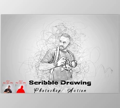 Download Scribble Drawing Photoshop Action CreativeMarket - 7485480
