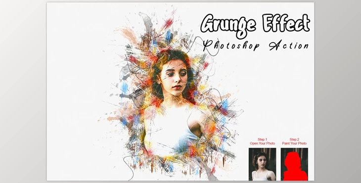 Download Grunge Effect Photoshop Action CreativeMarket - 7483092