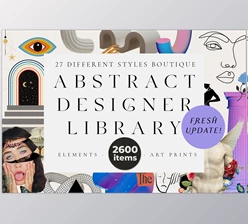 Download UPDATE - ABSTRACT DESIGNER LIBRARY CreativeMarket - 5847342
