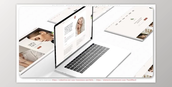 Download Blocks Website Promo Laptop Mockup (Videohive 39138292) - AE Project