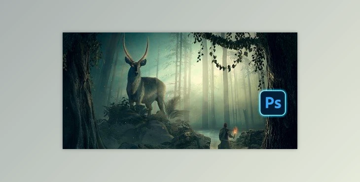 Download Photoshop advanced manipulation course – The great deer