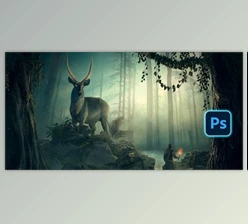 Download Photoshop advanced manipulation course – The great deer