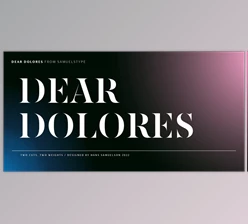 Download Dear Dolores Font Family - MyFonts