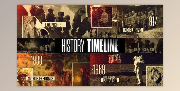 Download Events – Cinematic History Timeline (Videohive 33323125) - AE Project