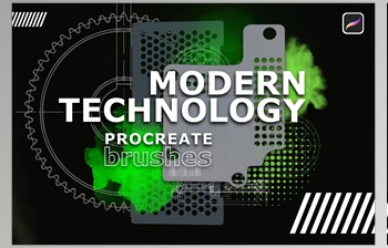 Download Modern Technology <span class='badge badge-warning'>Procreate</span> Brushes