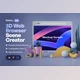 Download Webby – 3D Phone Scene Mockups CreativeMarket - 7479227
