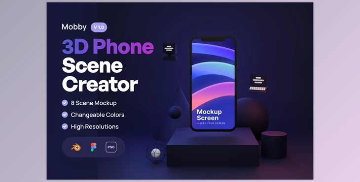 Download Mobby – 3D Phone Scene Creator CreativeMarket - 7420356