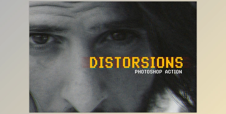 Download DISTORSIONS ACTION FOR PHOTOSHOP CreativeMarket - 7442029