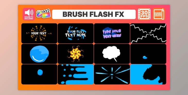 Download Brush Flash FX for FCPX (Videohive 38538018)