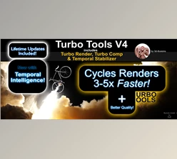 Download Blender Market - Turbo Tools v4.1.6 - Turbo Render, Temporal Stabilizer, & Turbo Comp