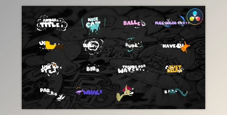 Download Cartoon Animals Titles for DaVinci Resolve (Videohive 38661895)