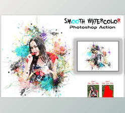 Download Smooth Watercolor Photoshop Action CreativeMarket - 7506994