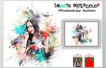 Download Smooth Watercolor Photoshop Action <span class='badge badge-warning'>CreativeMarket</span> - 7506994