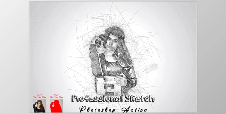 Download Professional Sketch Photoshop Action CreativeMarket - 7513772