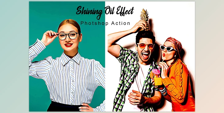 Download Shining Oil Effect Photoshop Action CreativeMarket - 7516920