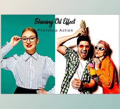 Download Shining Oil Effect Photoshop Action CreativeMarket - 7516920