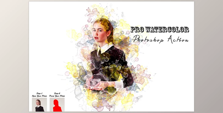 Download Pro Watercolor Photoshop Action CreativeMarket - 7523466