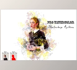 Download Pro Watercolor Photoshop Action CreativeMarket - 7523466