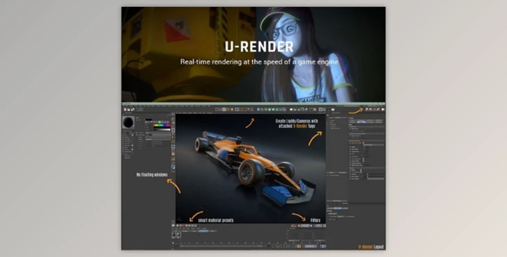 Download U-Render 2022.8 For Cinema 4D R20-R26